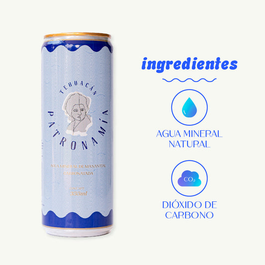 Agua Mineral de manantial en lata 355 ml
